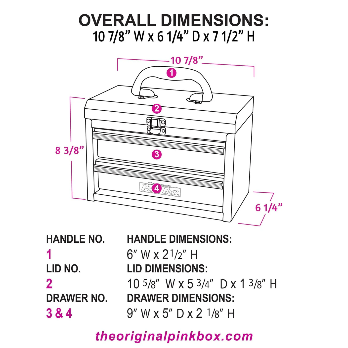 11-Inch 2-Drawer Portable Toolbox - Image 12