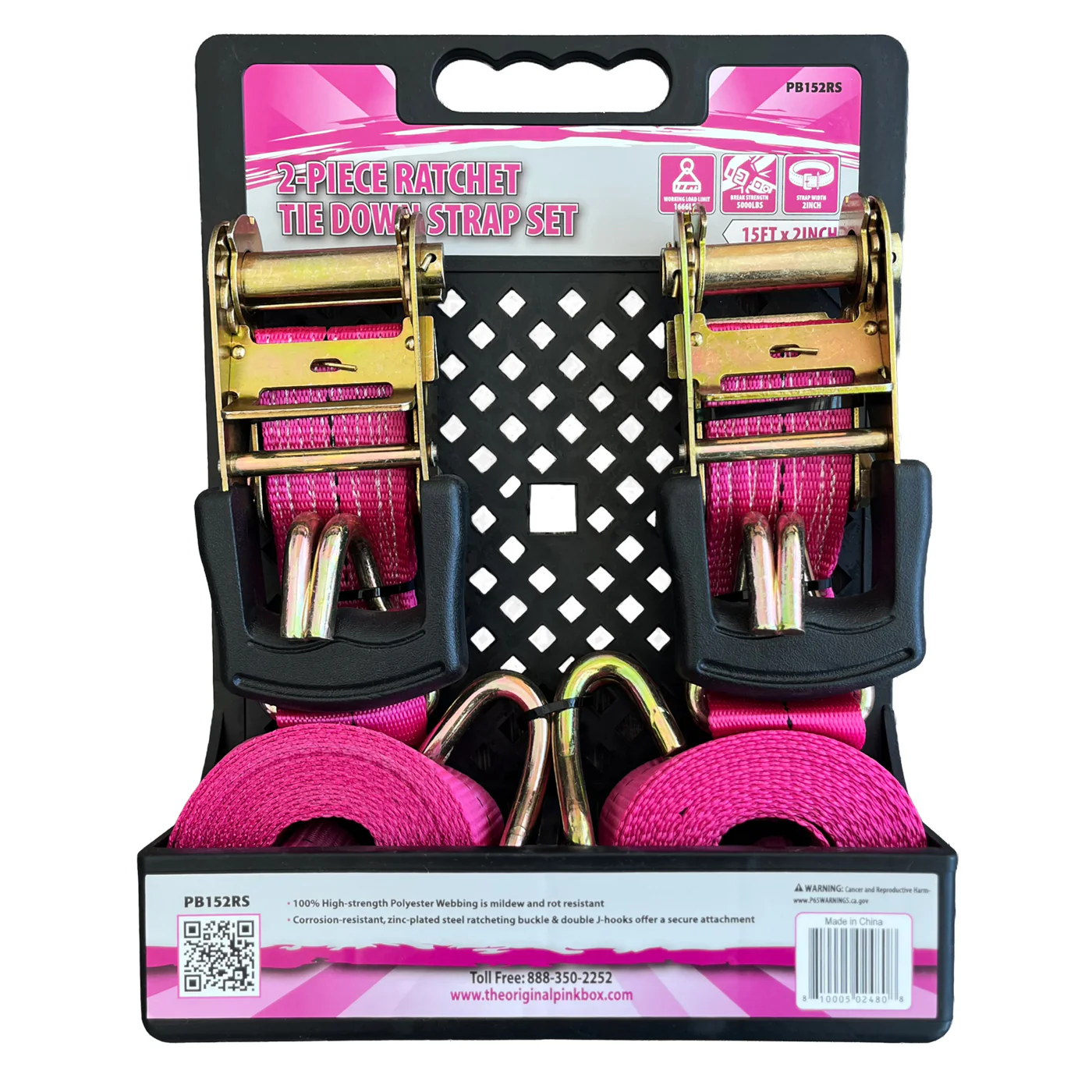 2-Piece Ratchet Tie Down Straps - Image 7