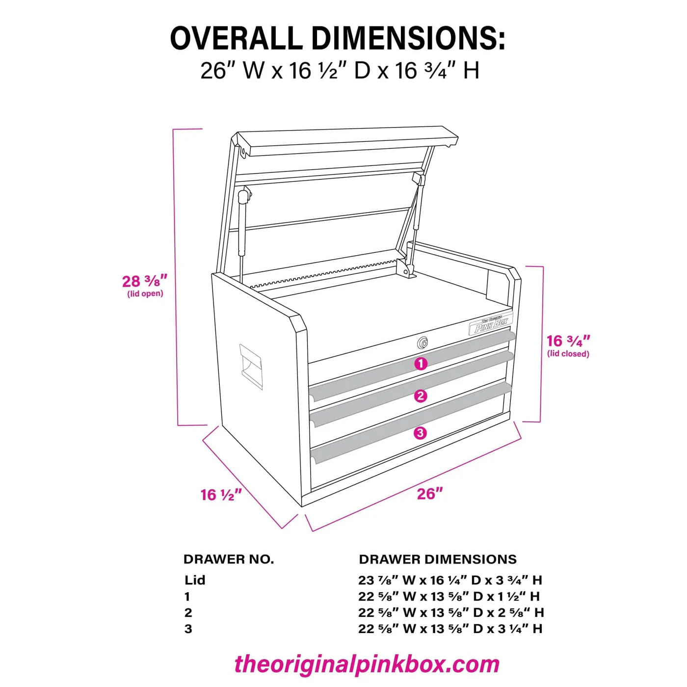 26-Inch 3-Drawer Top Chest - Image 8