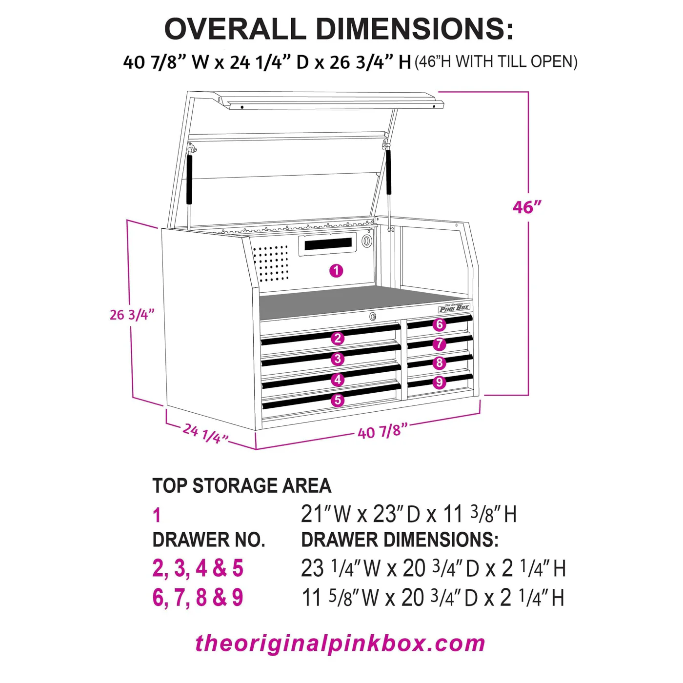 41-Inch 8-Drawer Top Chest - Image 11